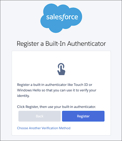 Connect built-in authenticator screen