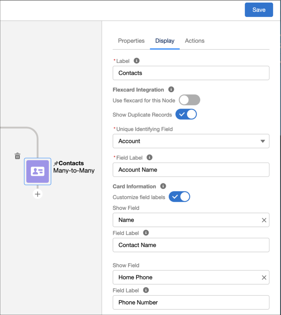 ARC display tab configuration