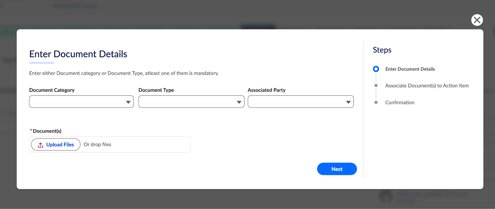Document upload