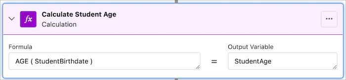 Example of Calculation element that uses a function.