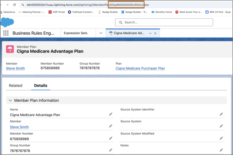 Record ID value is to be copy pasted from the URL.