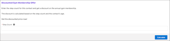 Flow screen example.