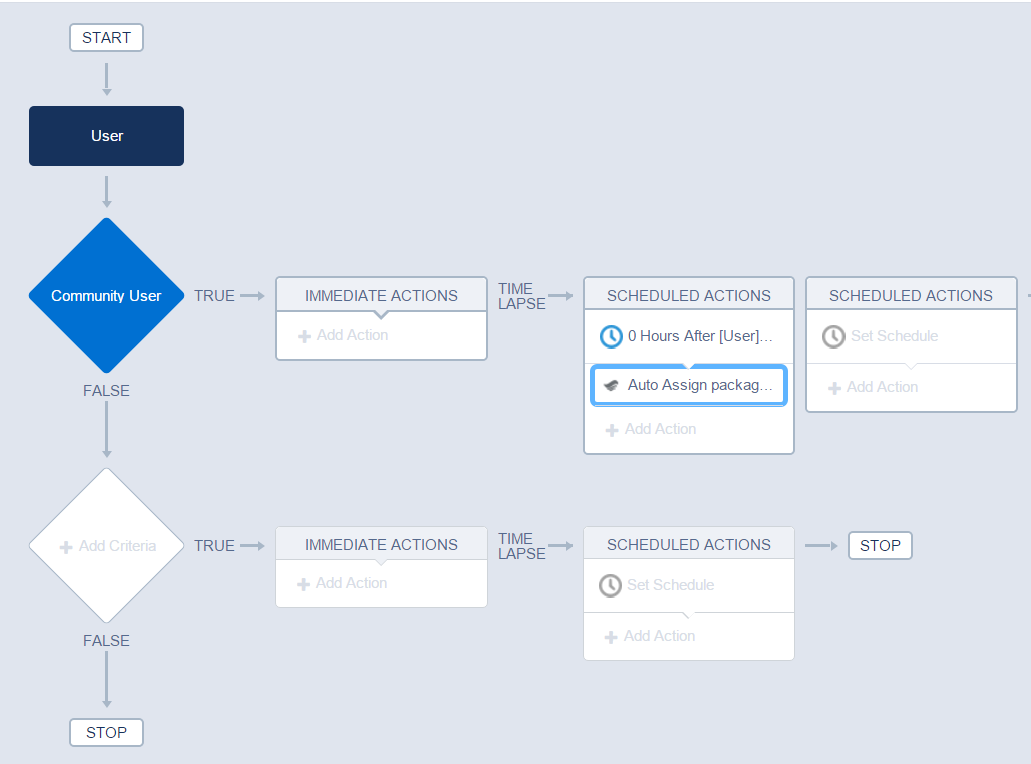 The Community User condition in the flow.