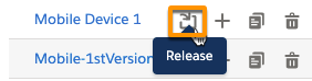 Icon for the ​Release​​ action