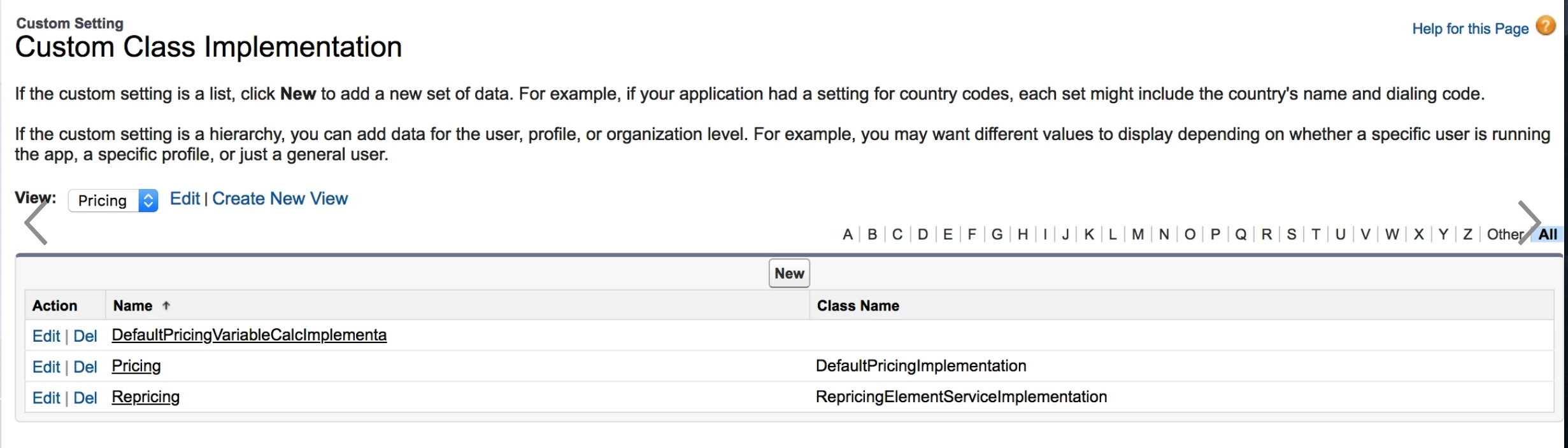 Custom Class Implementation Example