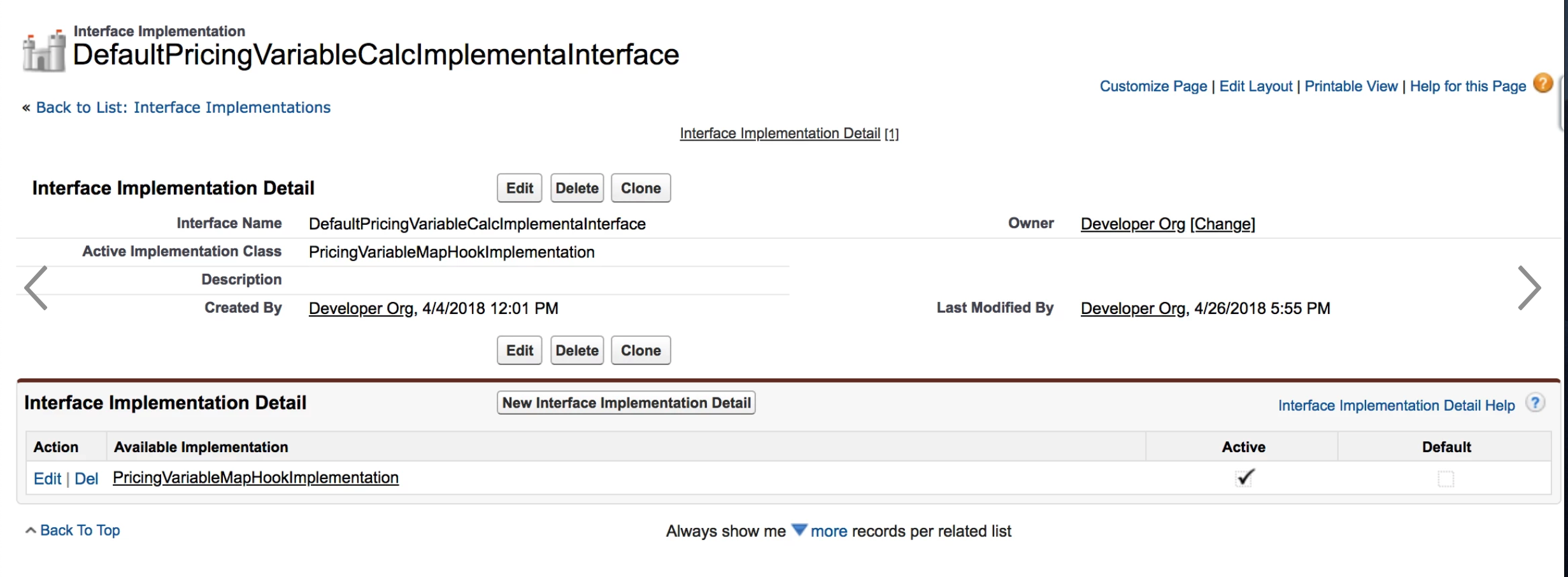 Interface Implementation