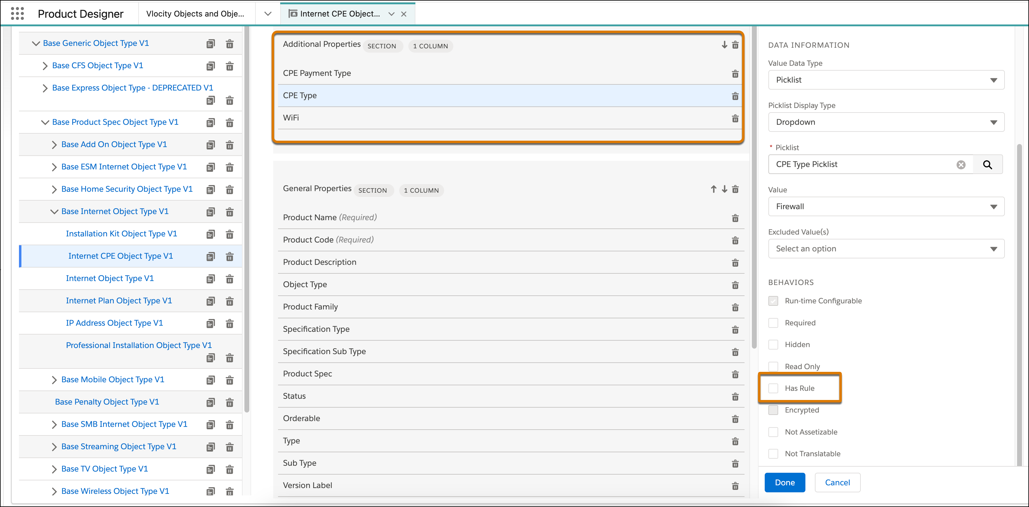 Enable Has Rule from Object and Object Types