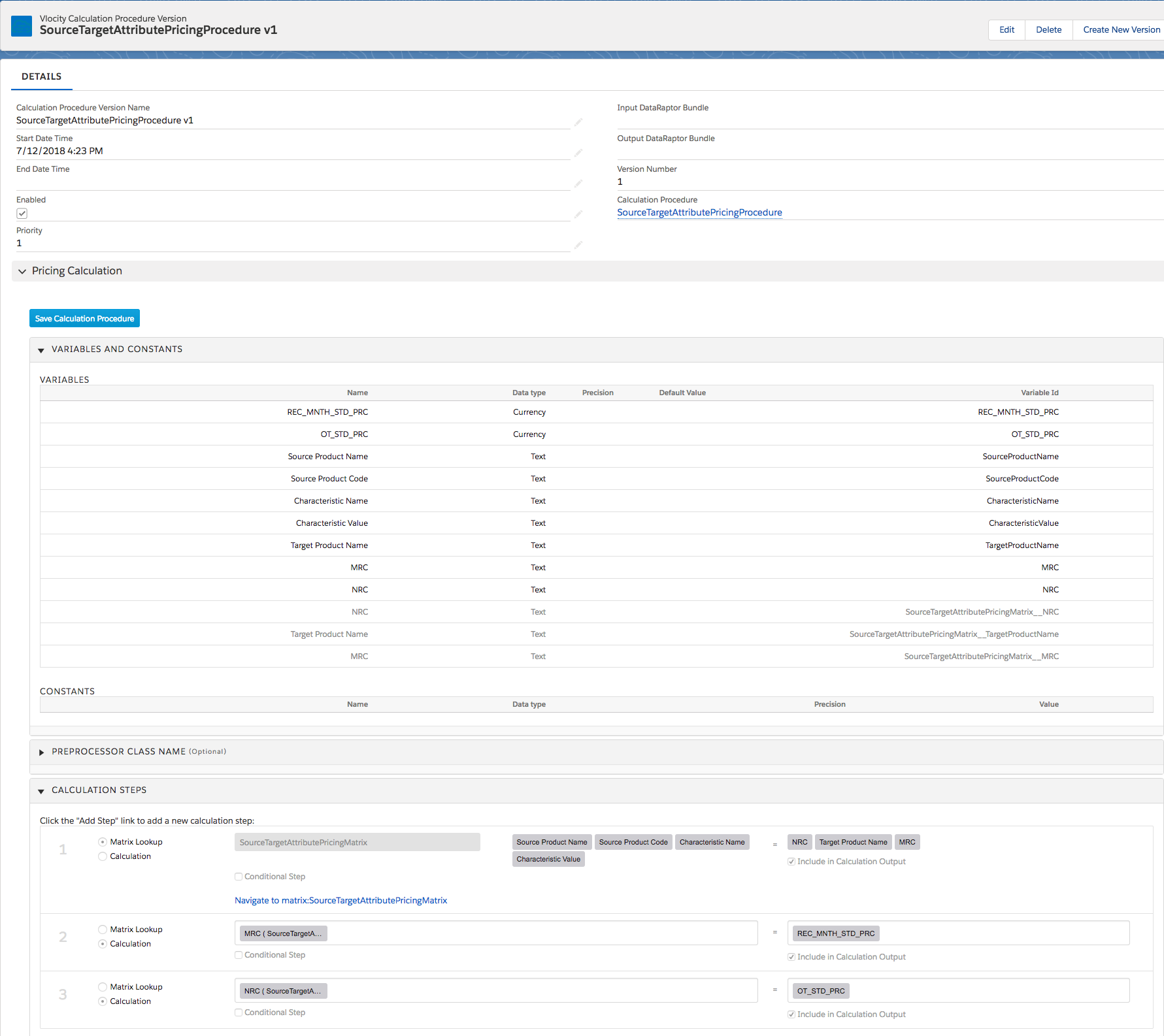 Target Product Name needs Include In Calculation Output flag checked