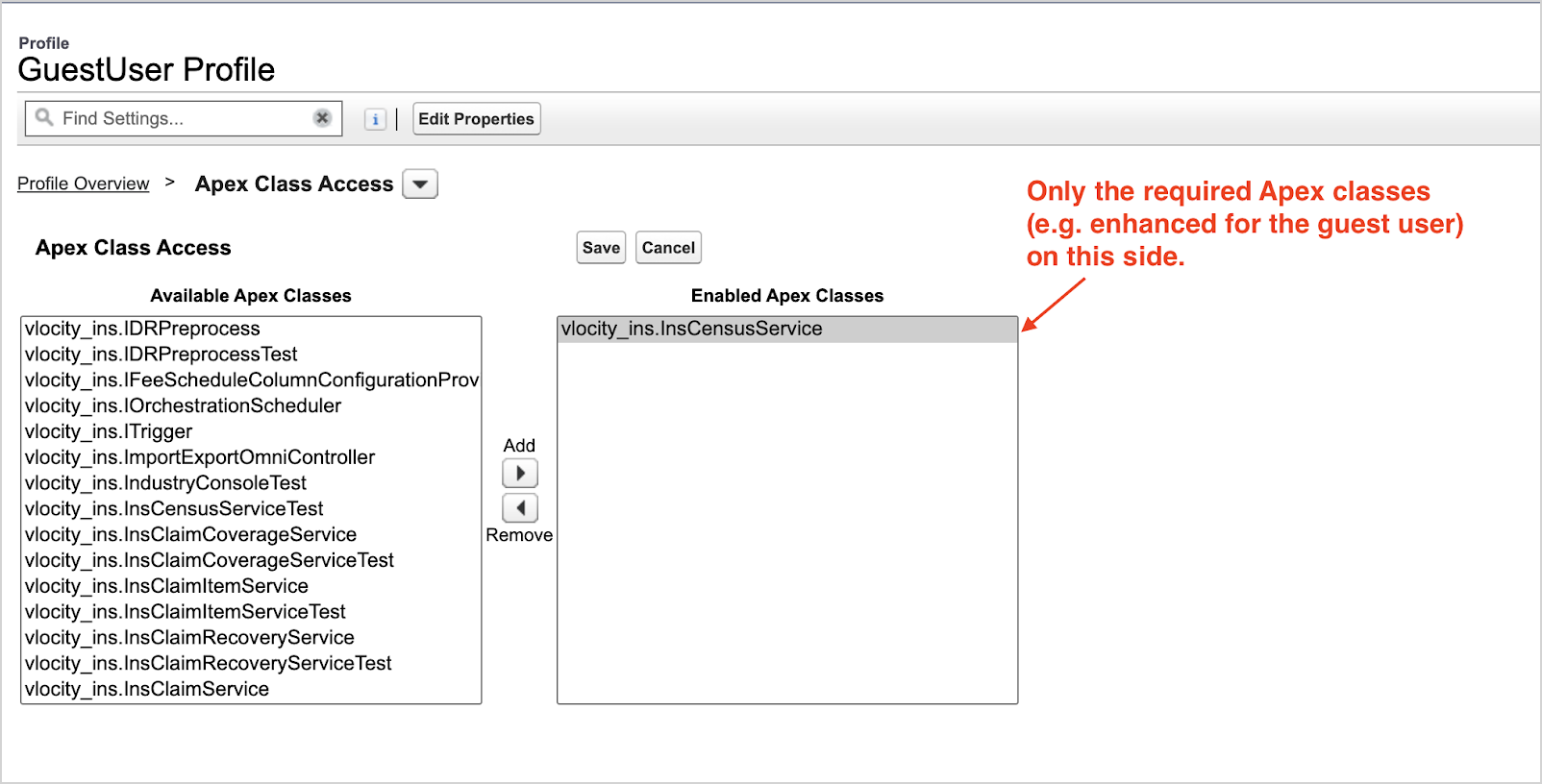 GuestUser Profile with the vlocity_ins.InsCensusService apex class enabled.