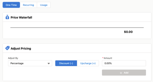 The pricing dialog for a product in the Cart in LWC