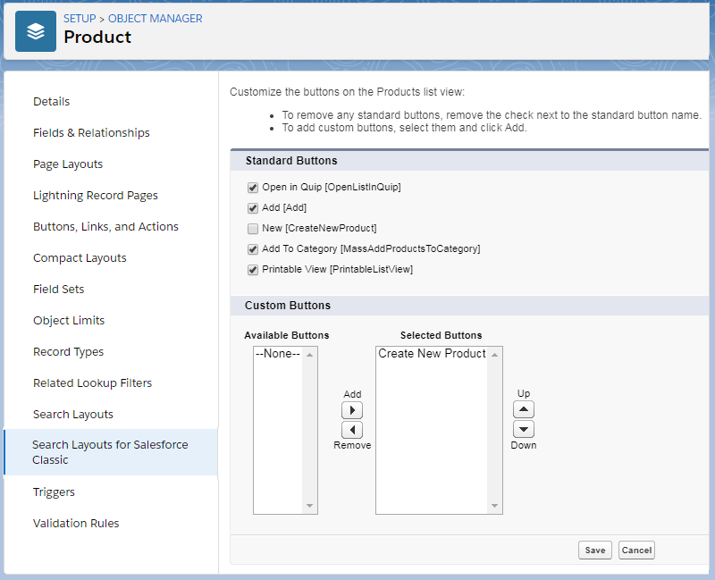 Product List View page