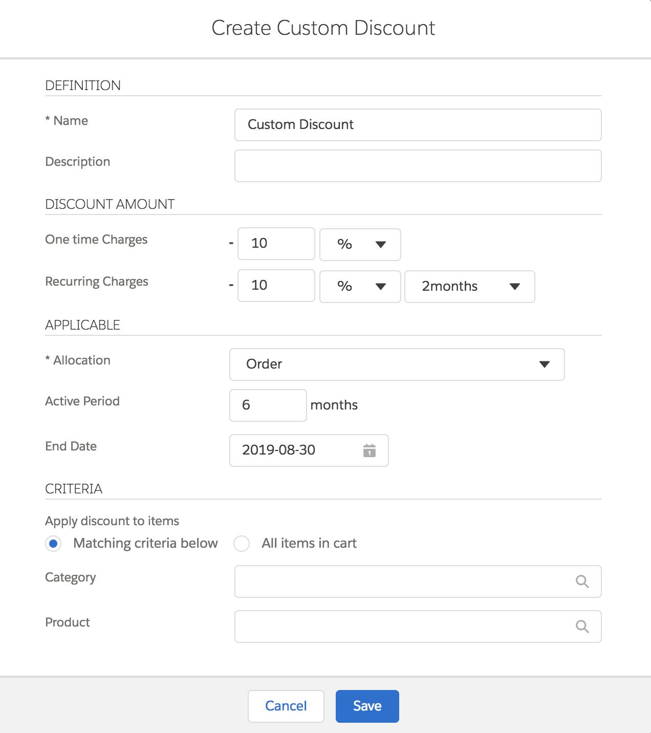 Create Custom Discount