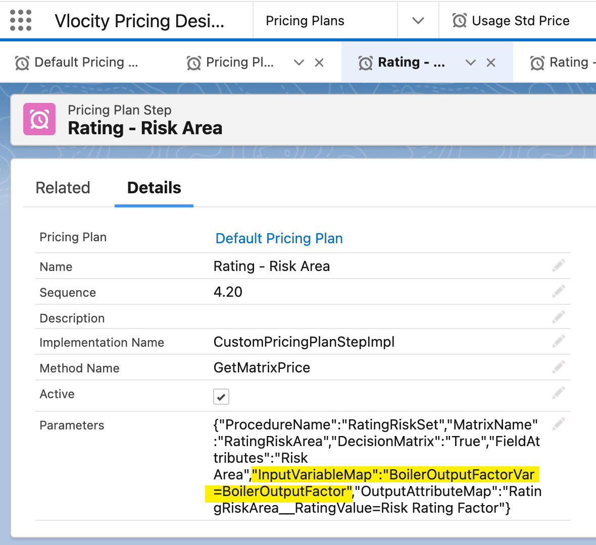 Rating- Risk area