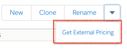 The Get External Pricing command.