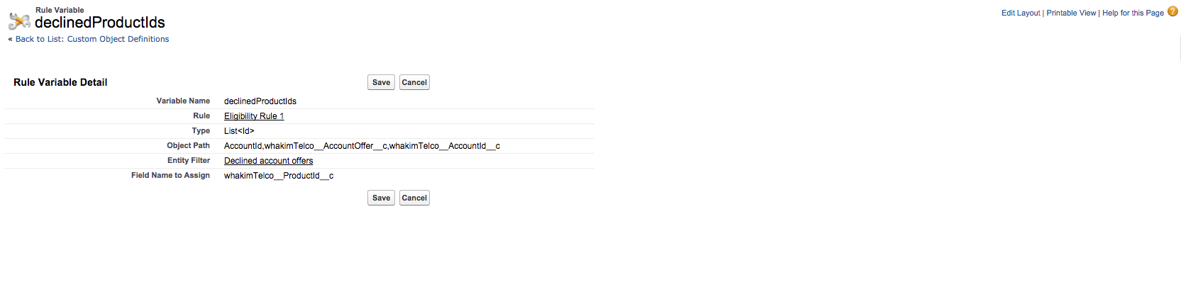 Declined Product