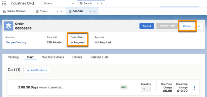 Order Status