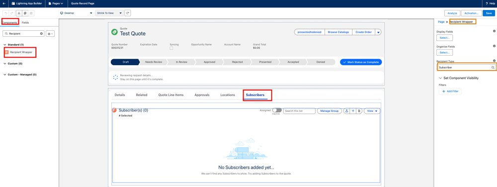 Assign Recipient Wrapper Component