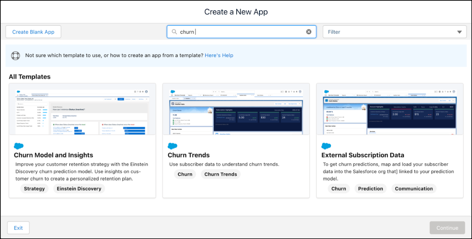 churn-prediction app templates
