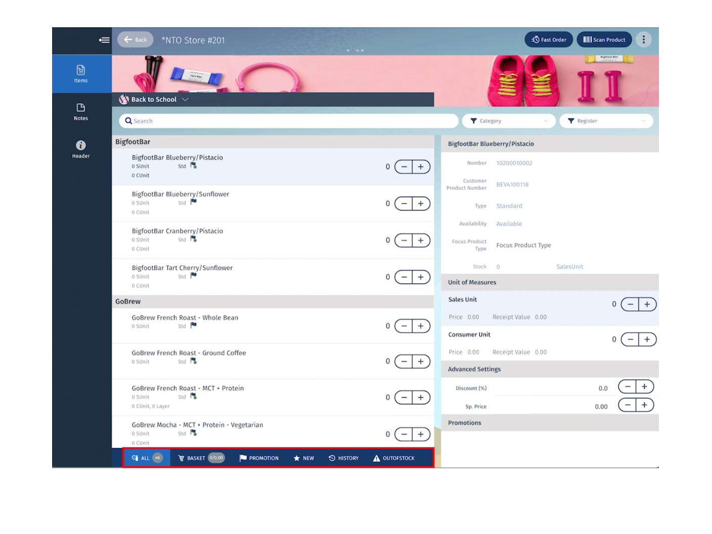 product selector groups