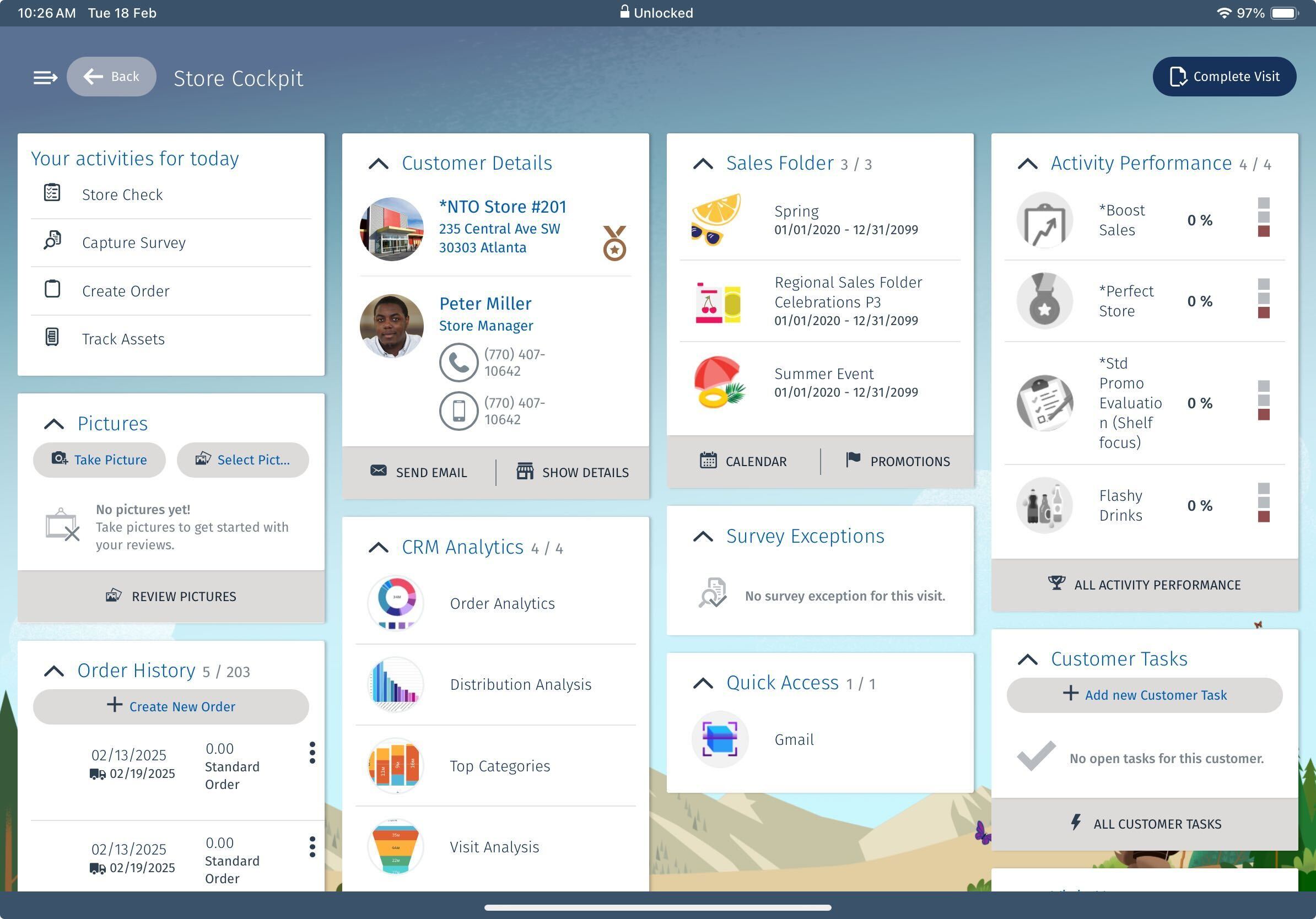 Store and store manage icon in the CG Offline mobile app
