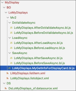 These businesslogic method files are automatically created by the framework.