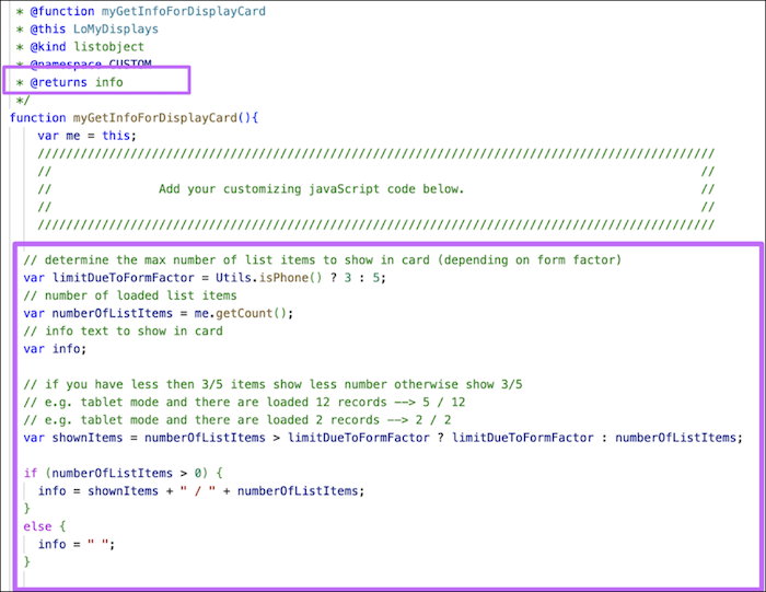 The method definition to configure the counter.