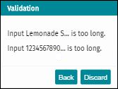 Length Validation Sample Message