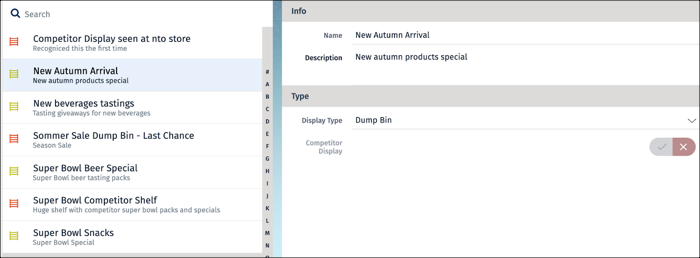 The image shows the disabled Competitor Display toggle disabled for on the offline mobile app UI.