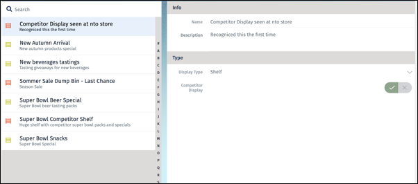 The image shows the Competitor Display toggle in uneditable state on the offline mobile app UI.