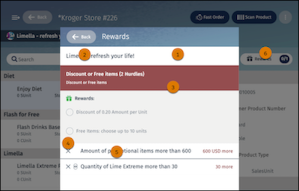 EnhancedDecisionList component that shows a decision list on the Rewards page