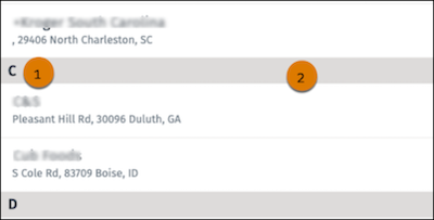 GroupElement that contains a list of customers