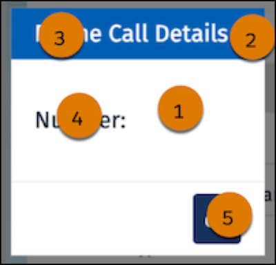 MessageBox component that asks for customer call details