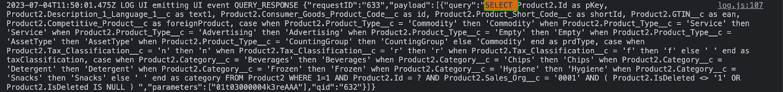SQL Statement from DS file