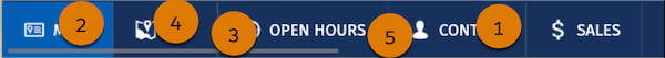 Main, Maps, Operating Hours and Sales tabs on the Customer page