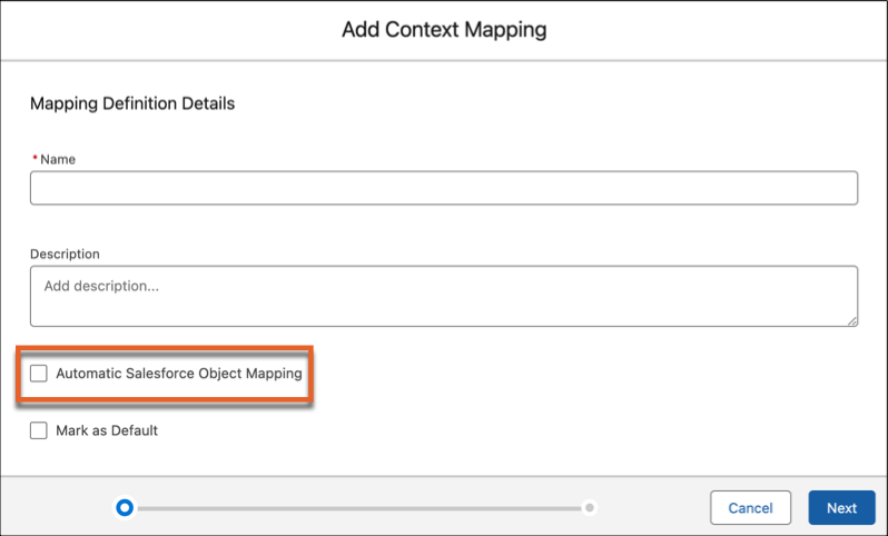 Add Context Mapping page