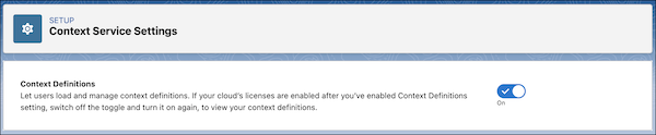 Enable Context Definitions