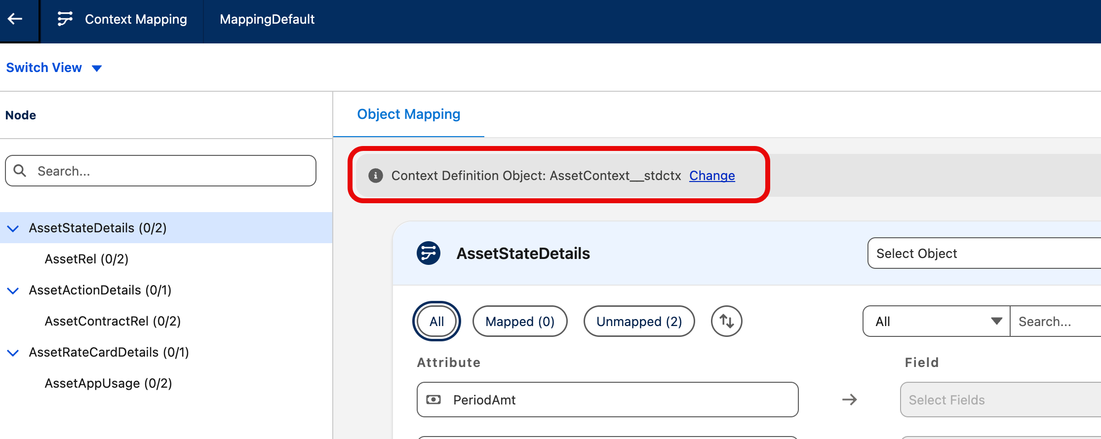 Change the mapped reference context definition