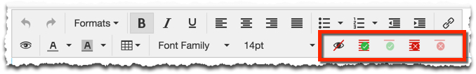 Redline toolbar screenshot