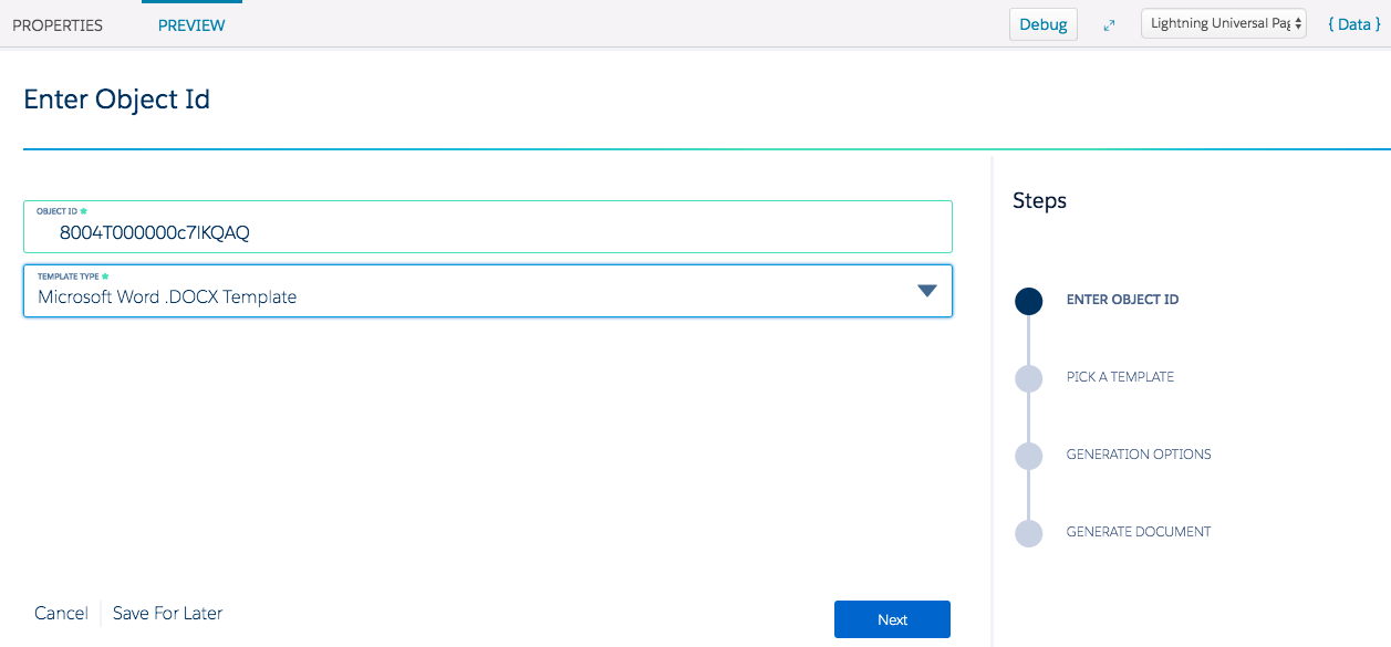 Illustrates the Edit Object Id Omniscript step.