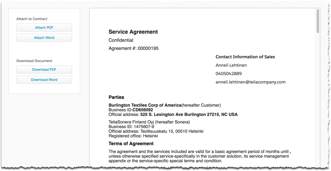 Preview a contract screenshot