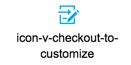 Icon checkout to customize screenshot