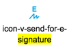 Icon version send for e-signature contract screenshot