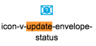 Icon update envelope status screenshot