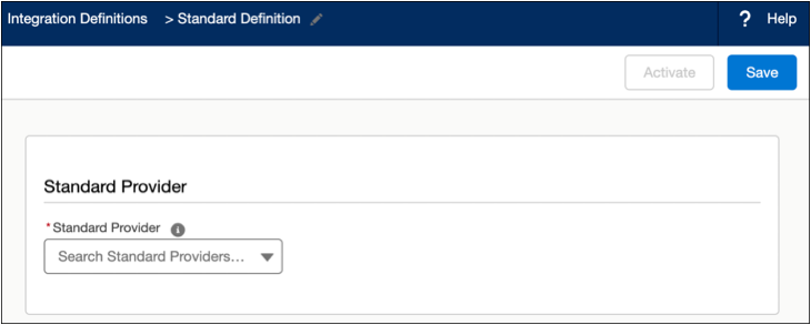 Integration definition standard provider
