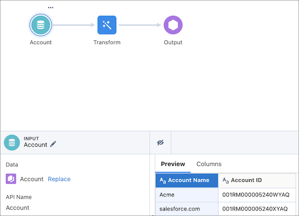 Recipe in Data Manager.