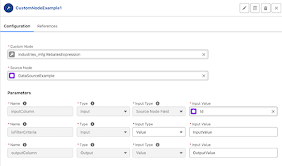 Example of a configured custom node.
