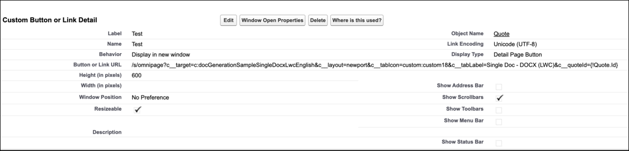 Modify the Button or Link URL field to add the Omniscript and object path