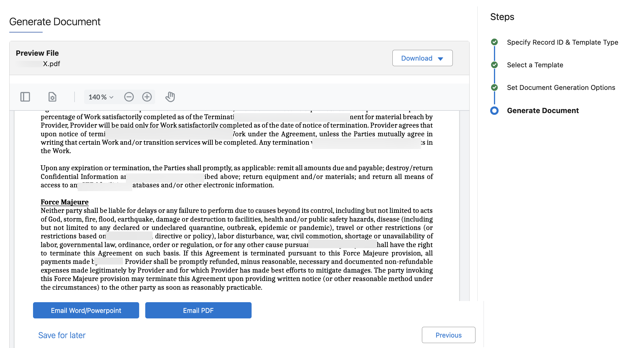 Generate Document