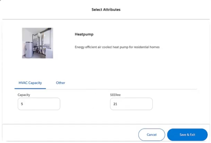 Select attributes in a product