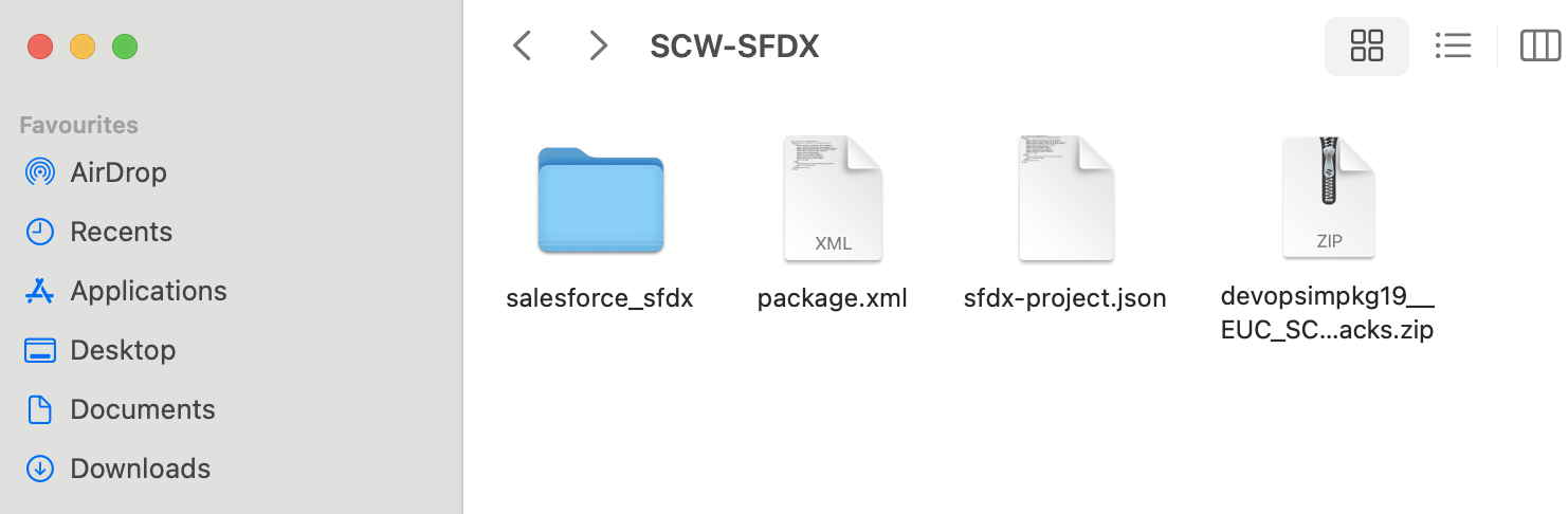 SCW-SFDX folder